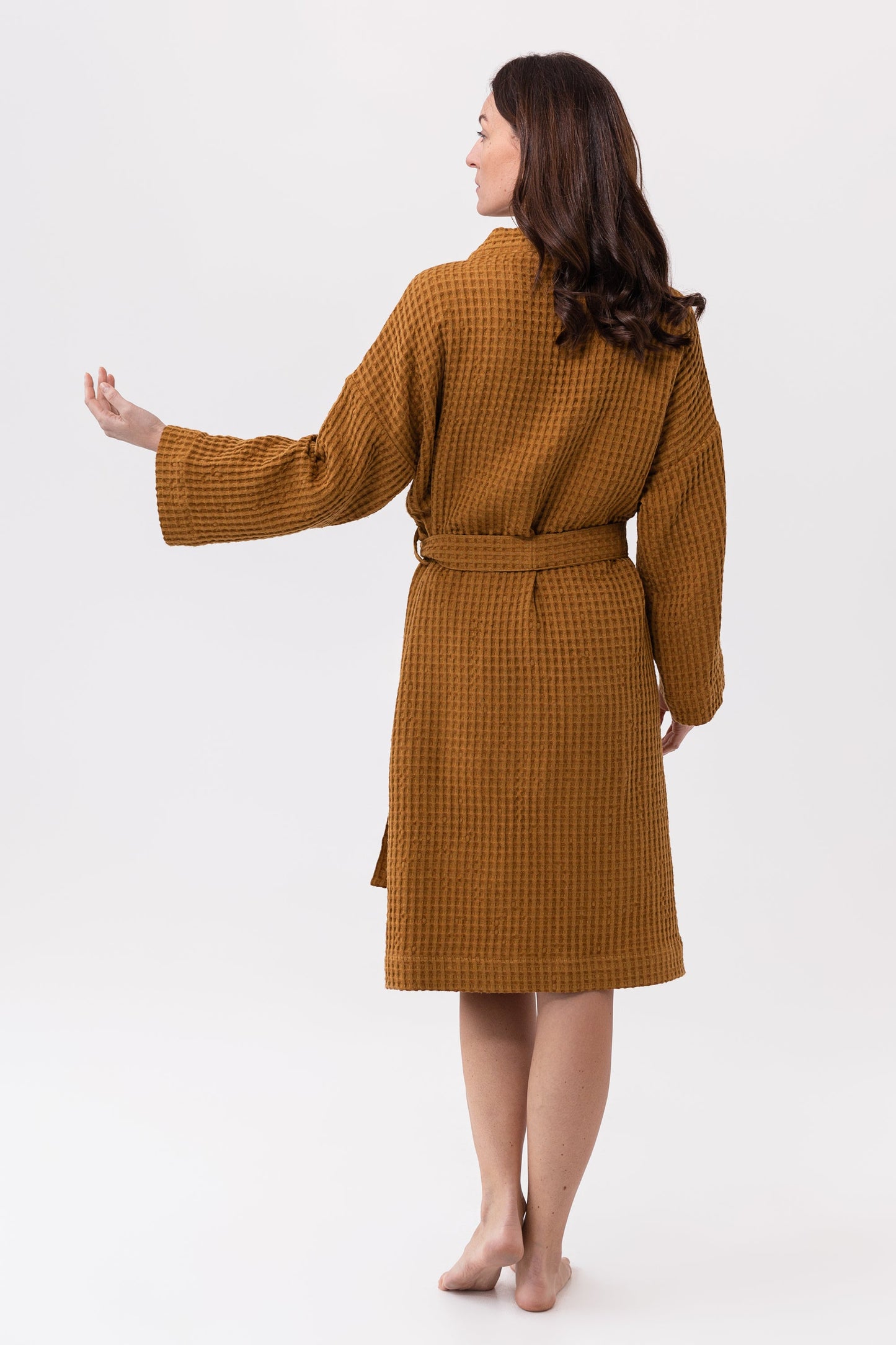 Linen Waffle Robe