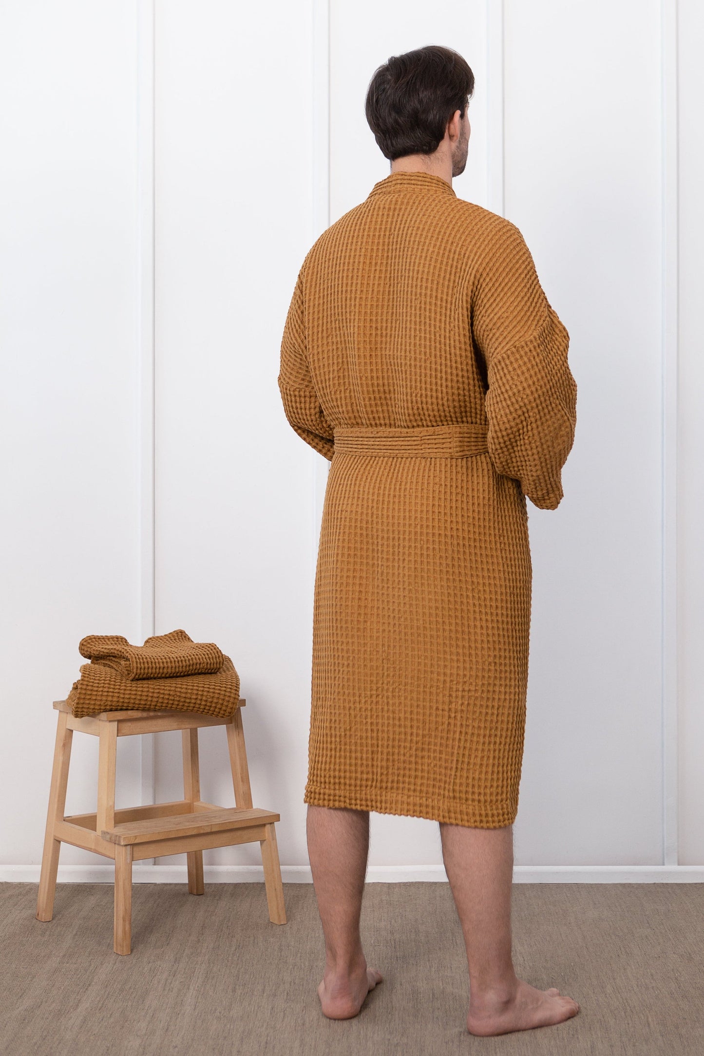 Linen Waffle Robe