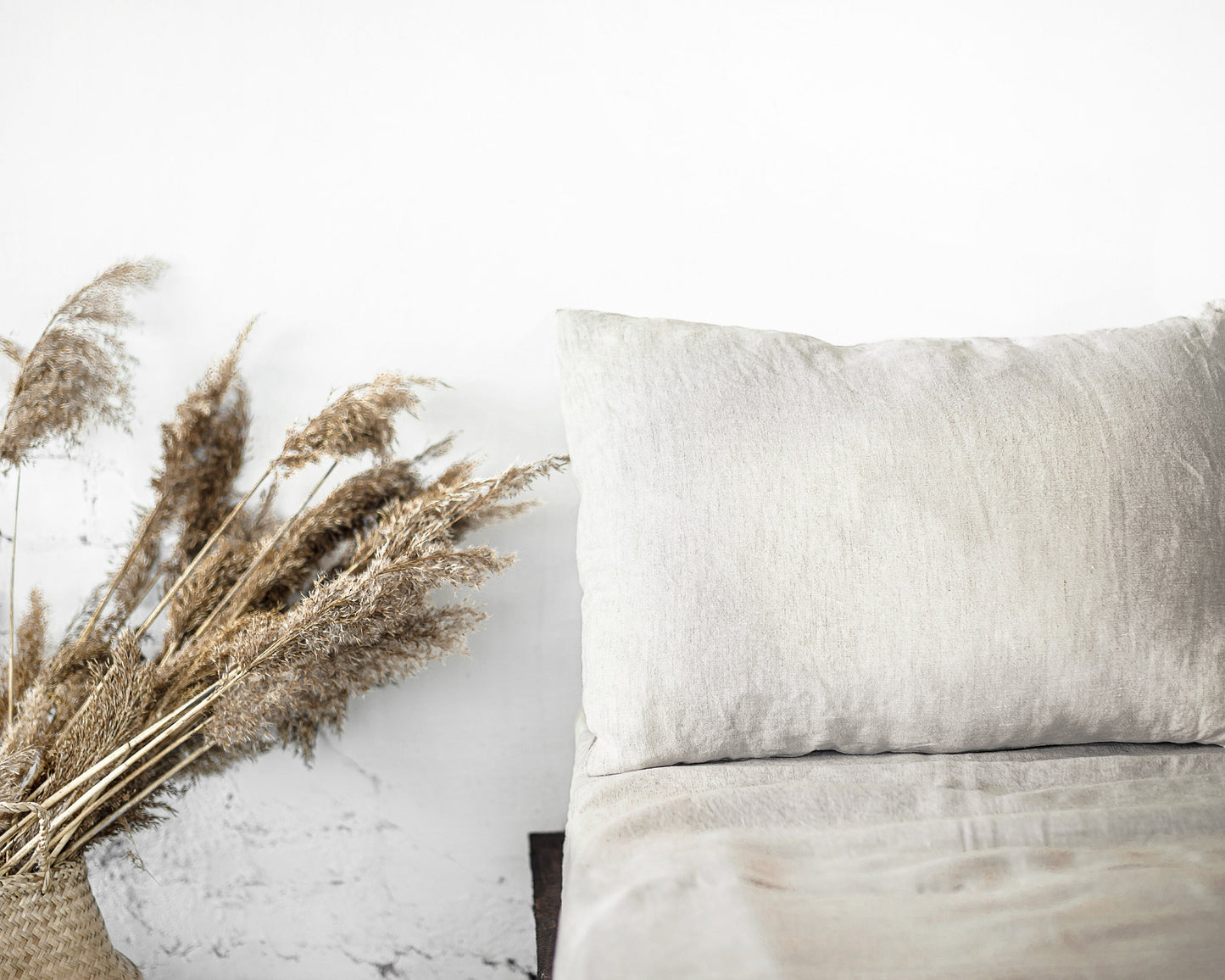 Natural Light Linen Bedding Set With Ties
