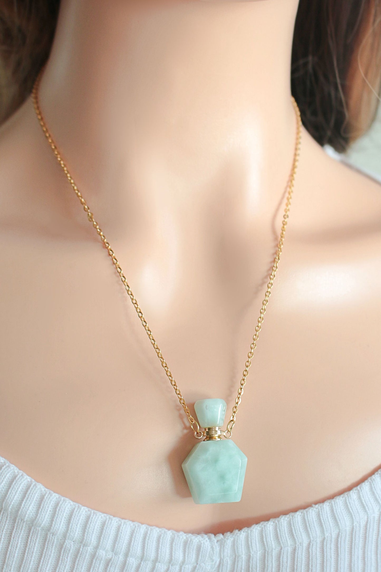 Natural Amazonite Crystal Necklace