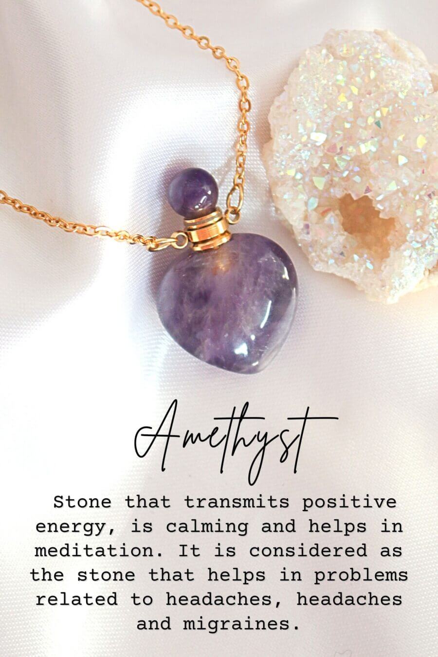 Natural Crystal Bottle Necklace