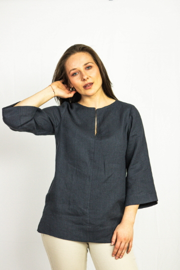 Natural Light Linen Oversize Top