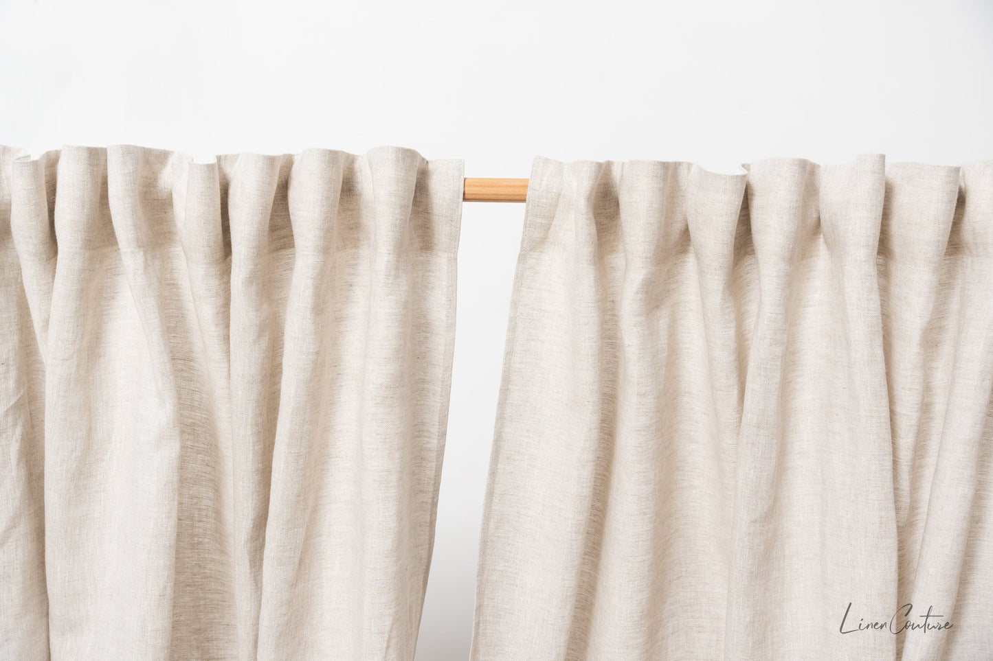 Natural Light Linen Curtain With Multifunctional Heading Tape