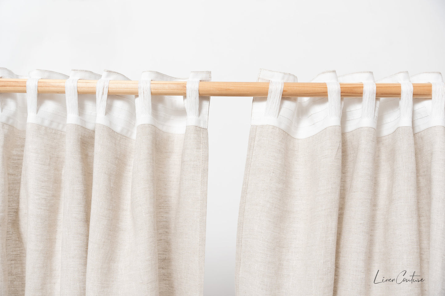 Natural Light Linen Curtain With Multifunctional Heading Tape