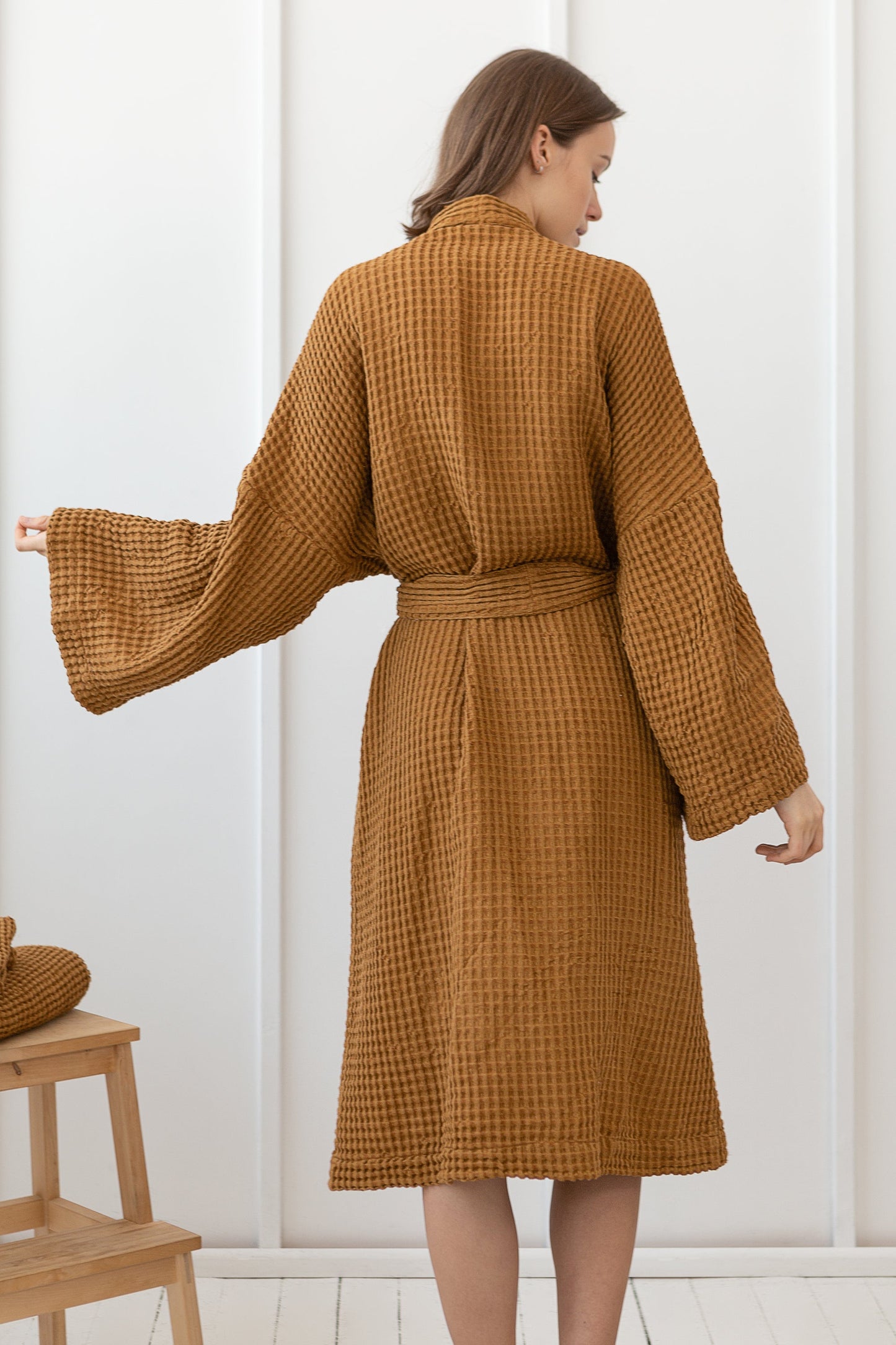 Linen Waffle Robe