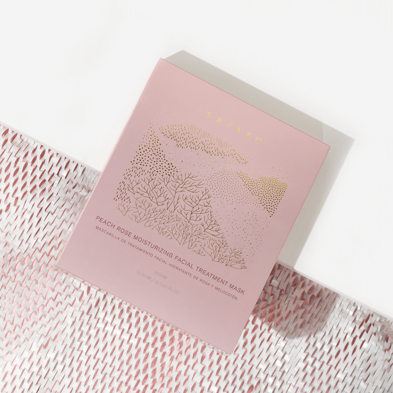 Vegan Rose and Peach Hydrating Mask (4 pcs)