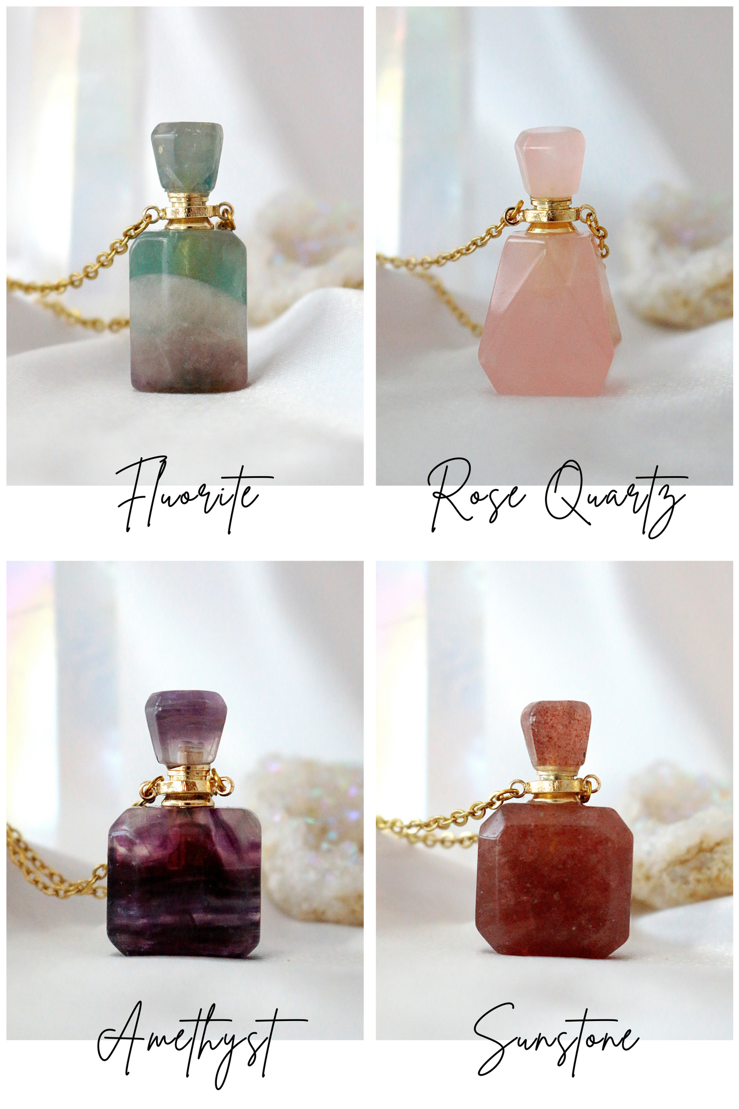 Healing Aromatic Therapy Bottle Pendant Necklace