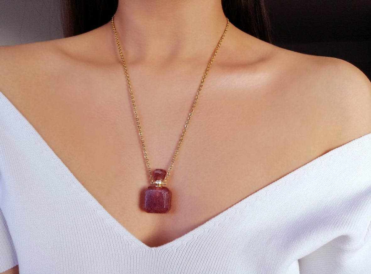 Healing Aromatic Therapy Bottle Pendant Necklace