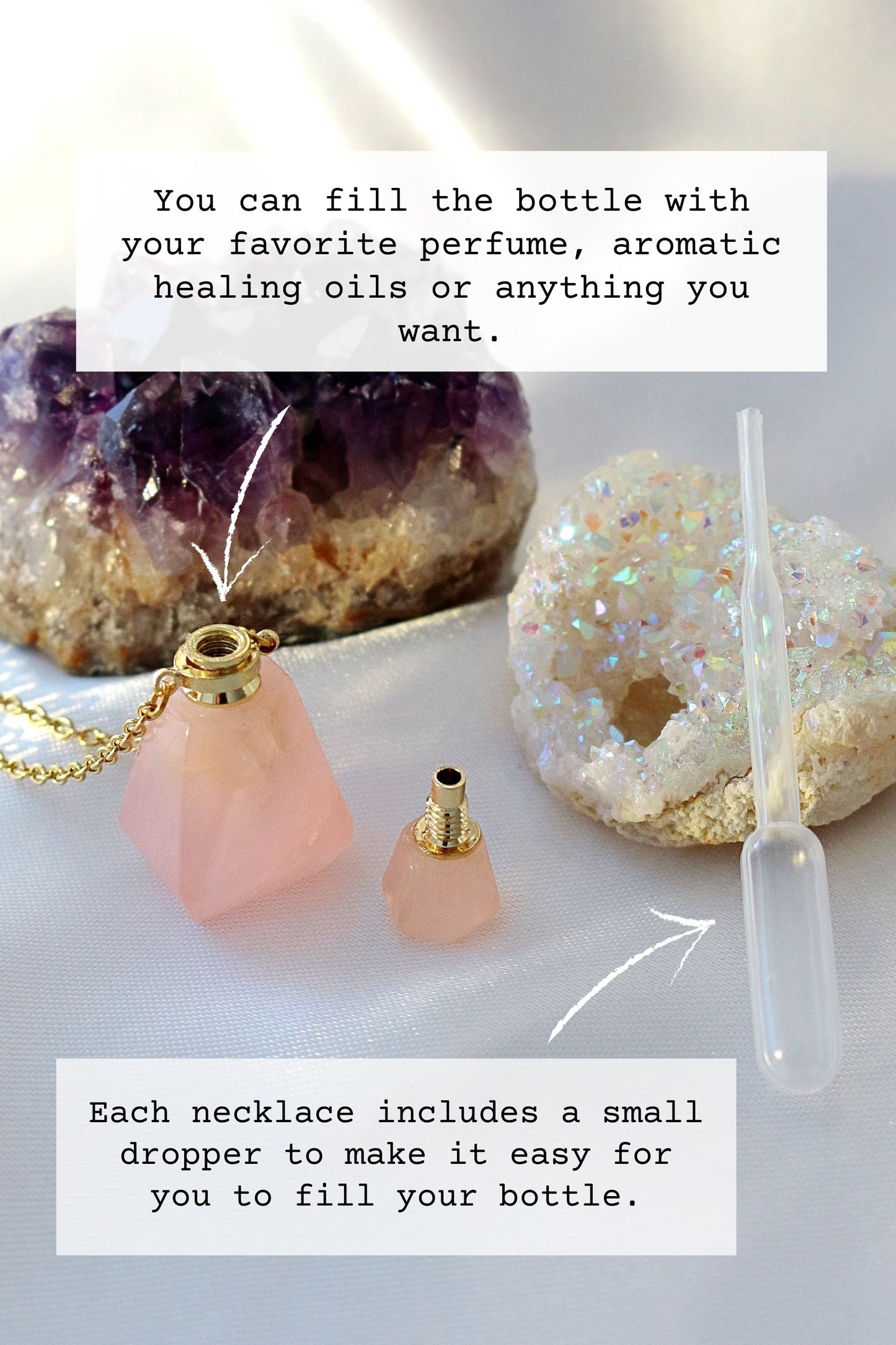 Healing Aromatic Therapy Bottle Pendant Necklace