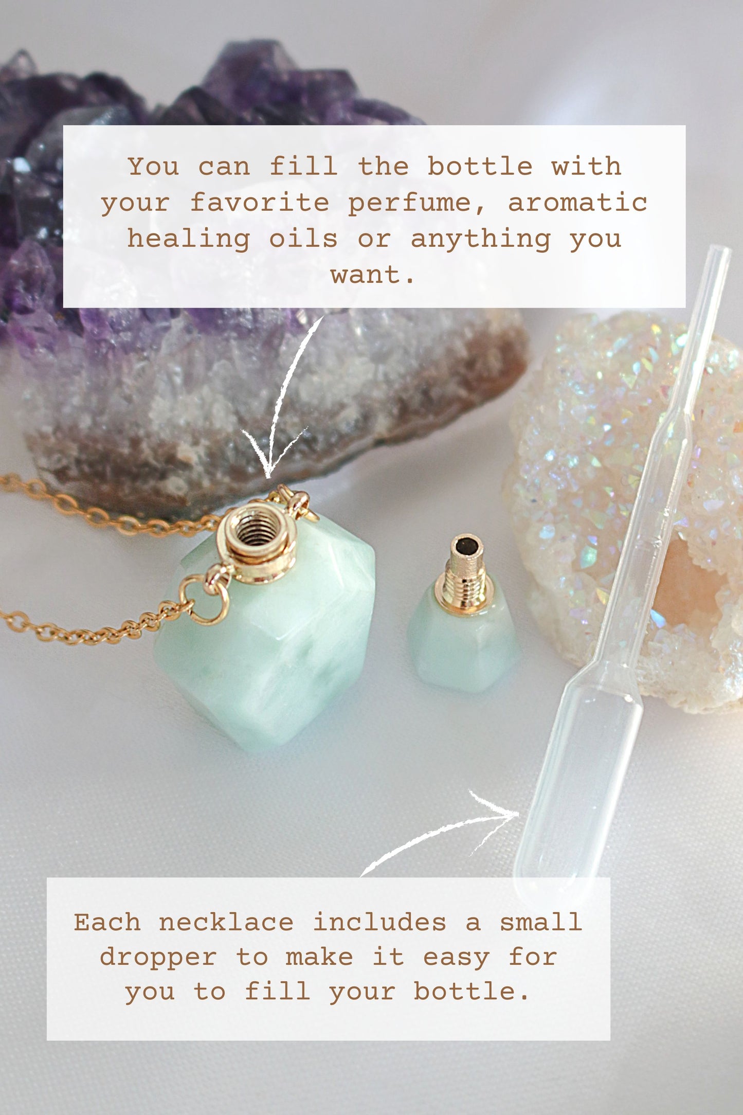 Natural Amazonite Crystal Necklace