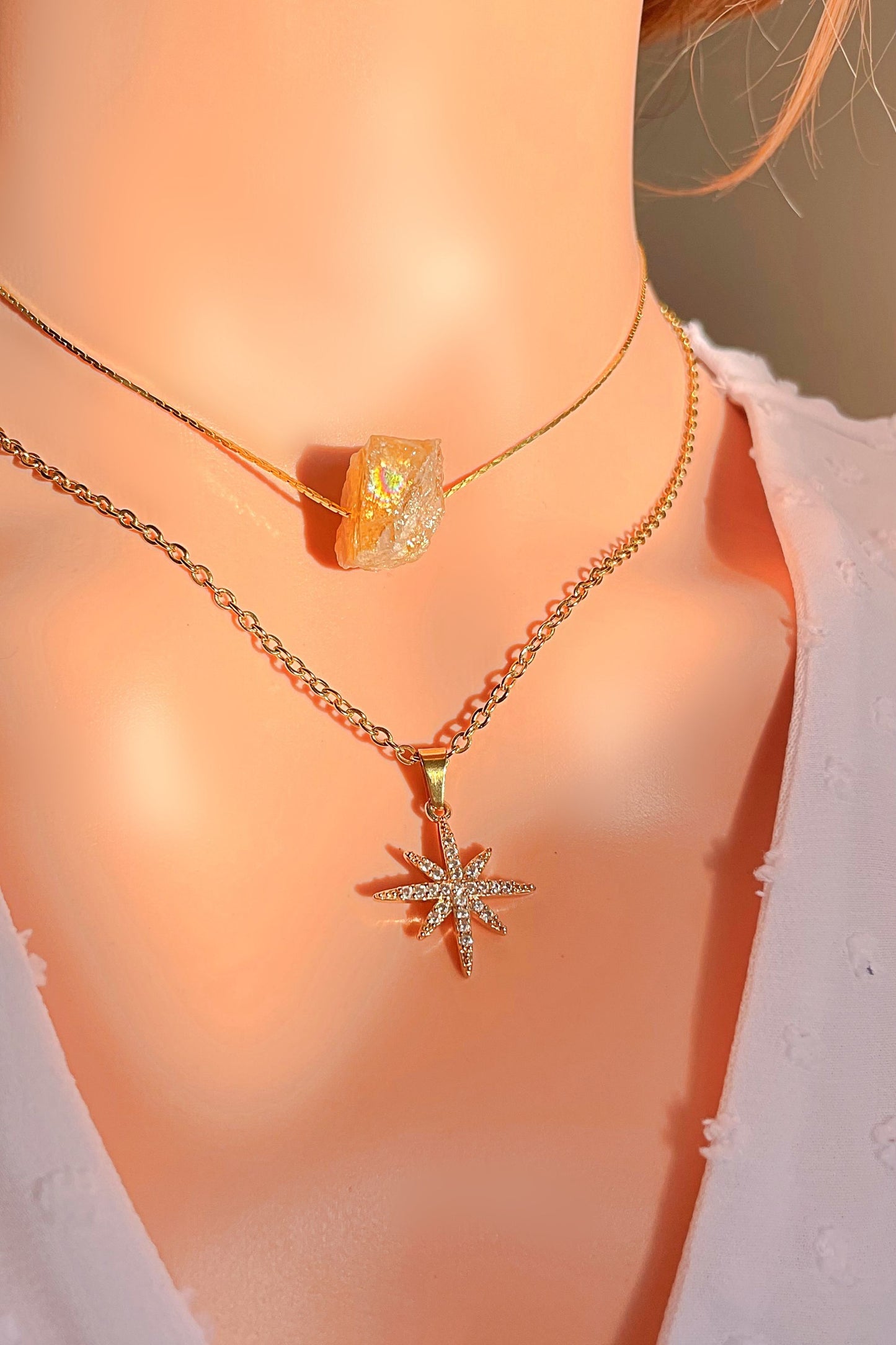 Raw Natural Crystals Pendant Necklaces