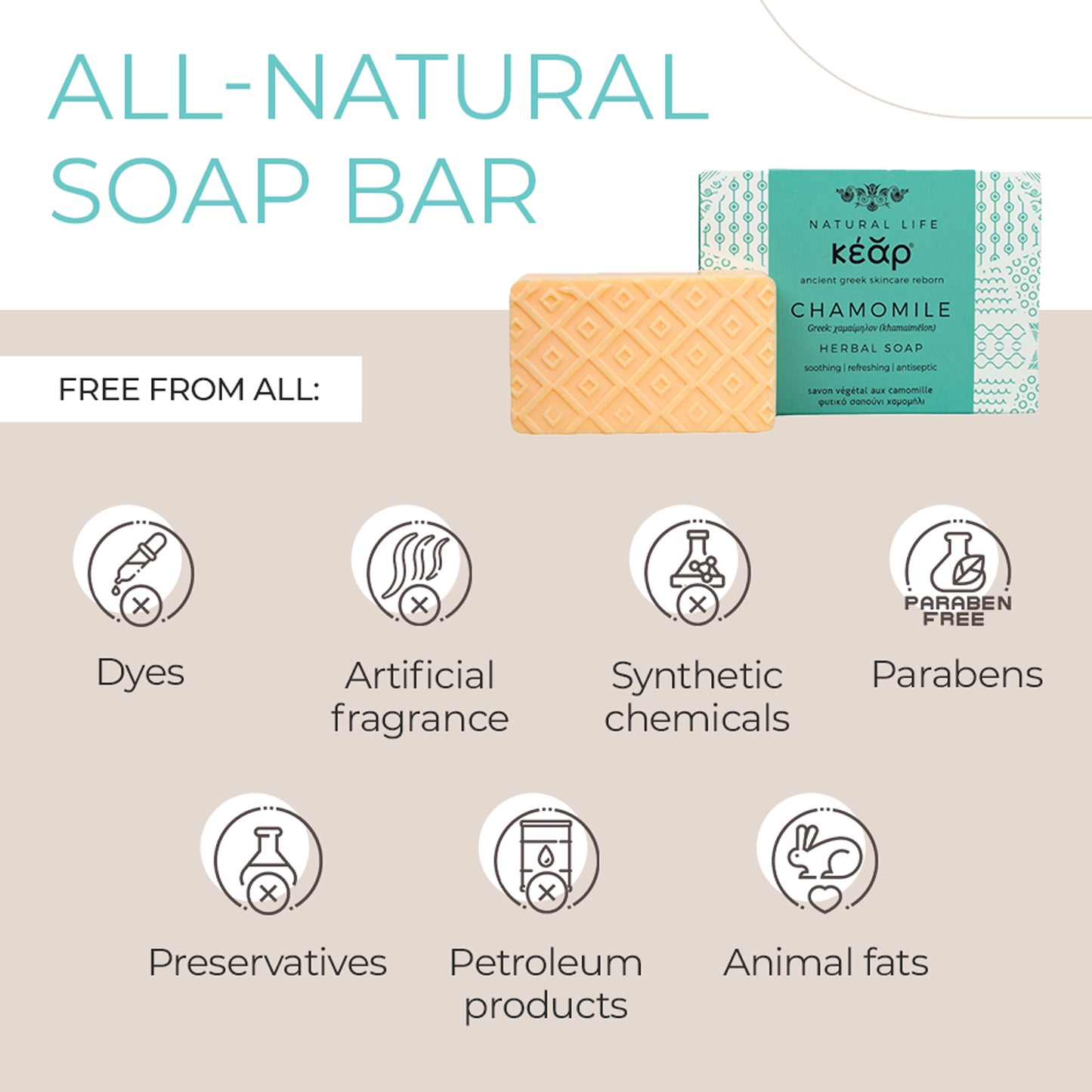 Kear Chamomile Herbal Soap (2 Pack)