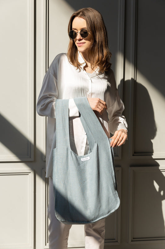 Linen Tote Bag With Inside Pocket